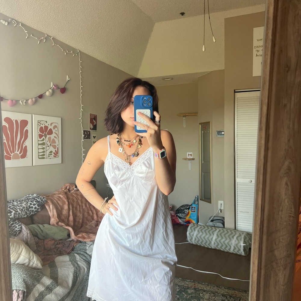 Vanity Fair White Chemise Slip Intimates